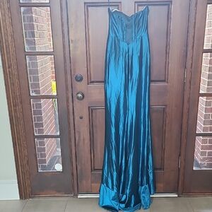 Elegant Teal Prom Dress